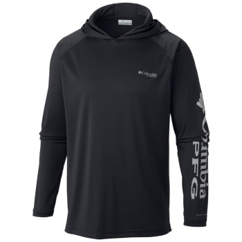 Columbia PFG Terminal Tackle Tall, Sudaderas Con Capucha Negros Grises Para Hombre | 783526-RLH